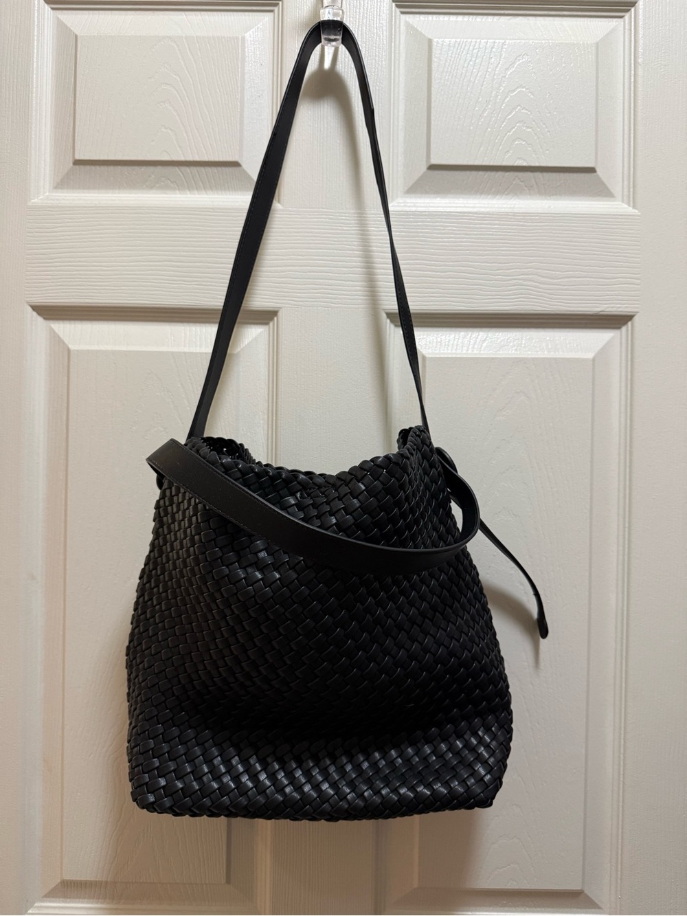 Moda Luxe Black Woven Edith Hobo Bag